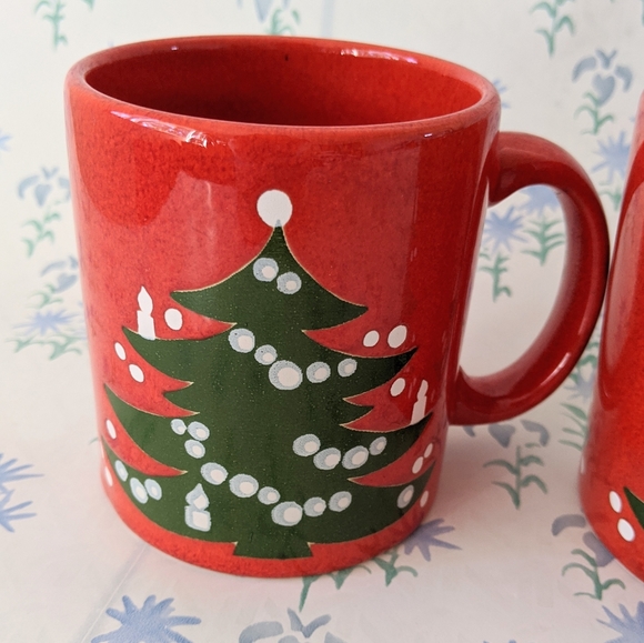Vintage Set of 2 Waechtersbach Germany Xmas Mugs - Picture 2 of 5
